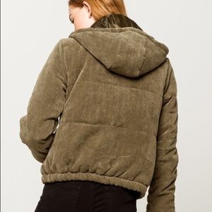 Corduroy Hooded Bomber Jacket